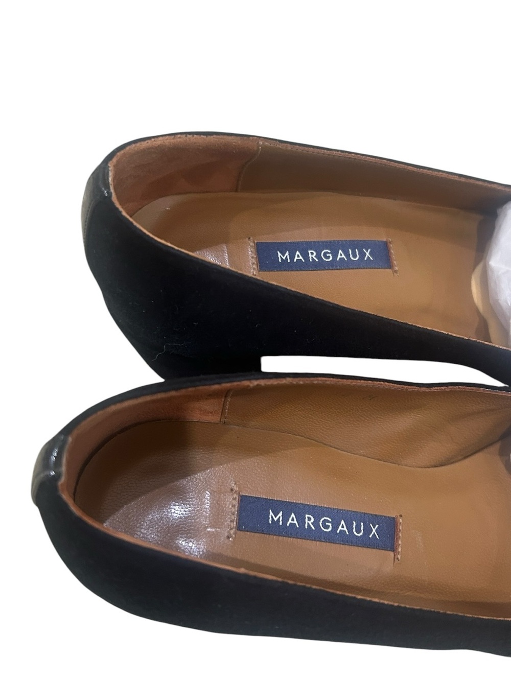 Margaux the Heel Black suede round toe Low Block Heel Pumps slip on in box 8 - Picture 14 of 16